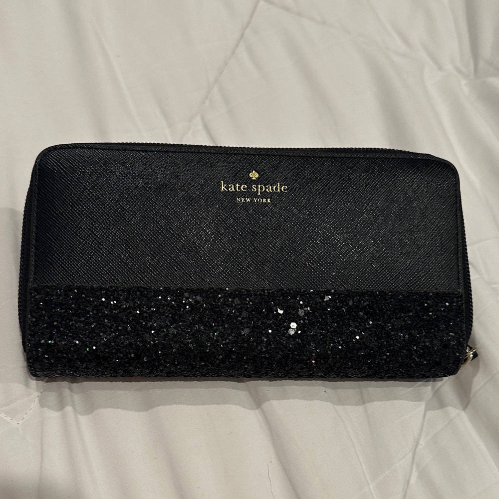 Kate Spade Black Glitter Wallet
